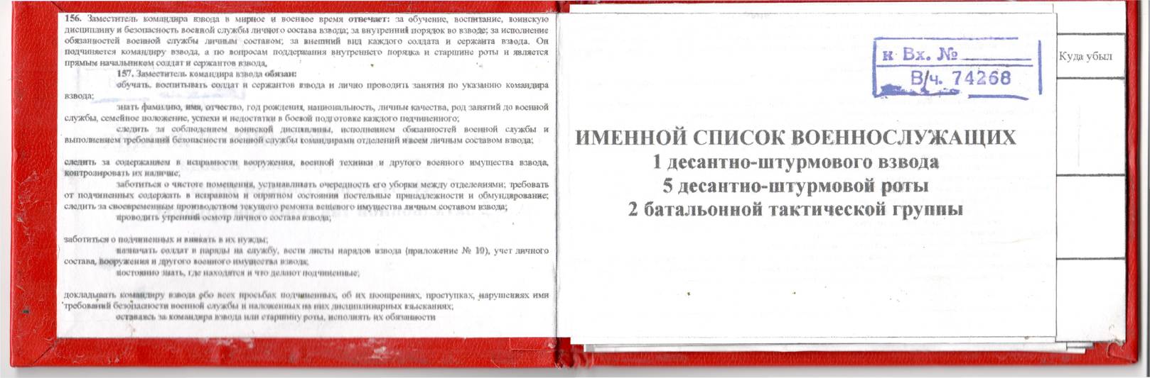 Поименен списък на военнослужещи от 234-ти десантно-щурмови полк на РФ 